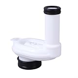 CWOQOCW Siphon Waschbecken Bad Urinal Siphon Horizontal Ablaufgarnitur PP Material DN50 X DN40/50 Wandhalterung Ablaufgarnitur Siphon Weiß Sanitär