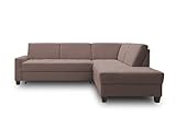DOMO. collection Ecksofa Londrina, Sofa in L-Form, Eckcouch, Ecksofa, Polsterecke, Ottomane rechts, 243 x 209 x 84 cm (BxTxH), Taupe
