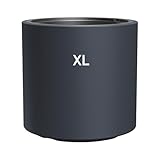 MELTOM Blumenkübel Blumentopf mit Herausnehmbaren Einsatz Rund Frostbeständiger Modern Matt (Anthrazit, XL)