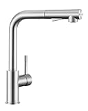 Sofetiy Wasserhahn Küche Ausziehbar, Küchenarmatur mit Brause Zwei Wasserstrahlarten, Hochdruck Armatur Küche, Spültischarmatur Edelstahl Gebürstet, Einhebel Mischbatterie Küche 360° Drehung