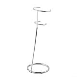 Volakebeing Elektrischer Eierschlägelhalter, Milchaufschäumer-Ständer, Edelstahl-Halterung für Küchenutensilien, Silber/Gold, 16,3 x 6 x 4,8 cm, für Zuhause (silberfarben)