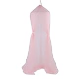 Hamwesh Prinzessinnen-Betthimmel, 10-lagige, Runde, Kuppelförmige, Verträumte Netzbettvorhänge mit Metallischen Kronenakzenten für Kinderzimmer oder Spielzimmer