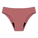 Badeshorts für Mädchen, Größe 42, auslaufsicher, 4-lagig, Menstruations-Bikini, Schwimmunterwäsche, Damen-Badeanzug-Shorts, rose, S