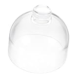 HOMSFOU 1 x 17,8 cm große Glas-Kuchendeckel, runde Kuchenglocke, Servierplatte, Käseplatte, Halterung, Display-Ständer, Abdeckung mit Knauf