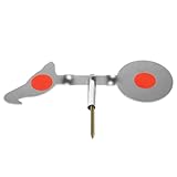 BESTonZON Robuste Große Vogel Zielscheibe aus Edelstahl mit Automatischer Rückstellung Wetterfestes Outdoor Ziel für Wurfübungen Langlebiges Drehbares Zielspiel für Bogenschützen und Zwille
