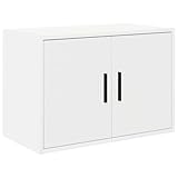 CIOURSTO Moderner, Wandmontierter Aufbewahrungsschrank mit Doppeltür und Schwarzen Griffen, Einfach zu Montieren, für Küche, Bad, Garage und Waschküche (60 x 30 x 41 cm)