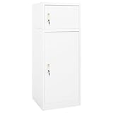 qohoio Sattelschrank Weiß Stahlschrank 53x53x140 cm Stahl Sattel Pferd