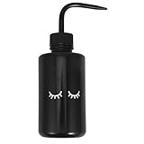 Healifty Wimpernreinigungsflaschen 4 Stück Kunststoff Schwarz 250 ml mit Gebogener Spitze für Wimpernverlängerung Reinigung und Professionelle Kosmetikstudio Verwendung Wiederverwendbar