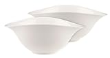 Villeroy & Boch - Vapiano Salatschalen-Set 2 teilig weiß, Spülmaschinenfest, Mikrowellensicher, Salatteller, Servierschüsseln, Geschirr, Keramik Schalen, Schüsseln, Salatschüsseln, Premium Porzellan