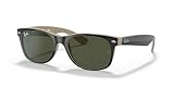 Ray-Ban Herren New Wayfarer Sonnenbrille, Top Black On Beige, 52 mm EU