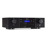 Auna CD-1000 DG, CD-Player HiFi, USB, MP3, Fernbedienung, mit LED-Display, CD Receiver Aluminium, schwarz