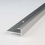 PROVISTON | Einschubprofil | Aluminium eloxiert | Silber | Breite 10 mm | Höhe 8.5 mm | Länge 1000 mm | Gebohrt | Abschlussprofil | Einfassprofil | Abschlussleiste | Bodenprofil | 1 Stück