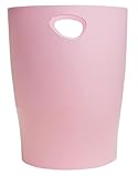 EXACOMPTA - Ref. 45371D – 1 Papierkorb mit Griffen ECOBIN Autentik – großes Fassungsvermögen 15 l – Maße 26,3 x 26,3 x 33,5 cm – für Büro oder Zuhause – Rosa Candy