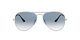 Ray-Ban Damen Aviator Sonnenbrille, Silber (003/3f), 55 mm EU