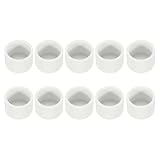 PATIKIL PVC-Rohrendkappe, 1,9 cm, 10 Stück, Möbelqualität, Rohrstopfen-Adapter, Stecknussverschraubungen für Bau, PVC-Möbel, Heimwerker, Garten, Regal, Stützstruktur, Lagerung, Weiß
