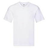 Fruit of the Loom Original V-Neck T Herren T-Shirt NEU, Farbe:weiß, Größe:L