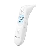 Mobiclinic®, Ohrthermometer, 7 Speicherplätze, Fieberalarm, beleuchtetes Display, weiche und sichere Spitze, automatische Abschaltung, für Kinder und Erwachsene, °C/F, Thermobi1
