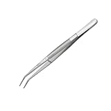 Lmyzcbzl Gebogene Pinzette, Edelstahl Pinzette, Nähmaschine Pinzette, Universal-Pinzette, Mehrzweckpinzette, mit Gebogener Gezahnter Spitze