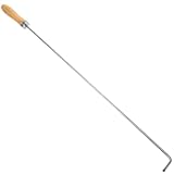 KONTONTY Feuerhaken Fireplace Tools kaminwerkzeug pokern Kaminpoker für den Haushalt Feuerstellen-Tischplatte für den Innenbereich Long-Fire-Poker Feuerzange für Feuerstelle Holz Silver