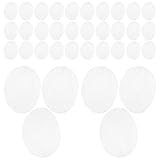 SHINEOFI 100 Stück Runde Muschelstücke 5cm Cremeweiß mit 2 Löchern Bastelzubehör für Windspiele und Schmuckanhänger für Kreative Schmuckherstellung und Geschenkideen