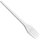 AMZ ECO FRIENDLY - 50er Paket 100% Biologisch Abbaubares und Kompostierbares Ökologisches Gabeln von 16,5 cm - Weiche Haptik - 100% Organischer und Ökologischer Bio-Kunststoff
