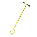 SECURA Gartenkralle und Vertikutierer Handvertikutierer 4 Zinken, höhenverstellbarer Kultivator Erdkralle mit Handgriff Bodenlockerer für Rasen, Beet, Gartenpflege