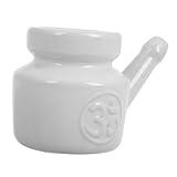 PartyKindom Keramik Nasenspülkanne Nasenreiniger Nasendusche Nasenspülgerät aus Langlebiger Eleganter Keramik für Sanfte Sichere Nasenreinigung bei Kindern und Erwachsenen Wiederverwendbar