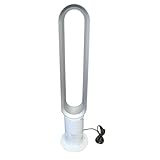 Dyson Cool AM07 Ventilator mit Fernbedienung 100cm, 9h Timer, Turmventilator leise weiß/silber, ENERGIESPAREND, Lüfter Standventilator Schlafzimmer, Lautstärke 48db, 10 Stufen