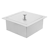 Housoutil Edelstahl Einbau Abfalleimerdeckel mit Schwenkmechanismus für Arbeitsplatte Versenkte Mülleimerabdeckung Hygienisch Platzsparend für Küche und Gewerblichen Bereich