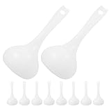 SOIMISS 10 Stück Teiliges Hitzebeständige Kunststoff schöpflöffel Große Suppenkellen Ergonomisch Rutschfest Vielseitig Einsetzbar als Mehllöffel und Servierlöffel für Küche Haushalt Weiß