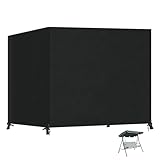 SanGlory Hollywoodschaukel Abdeckung 3 Sitzer Gartenschaukel Abdeckhaube Wasserdicht Schutzhülle Abdeckhülle Abdeckplane für Hollywood - Schaukel 210x150x150cm mit 2 Reißverschlüssen