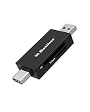 SD Kartenleser USB, Elexlinco 2-in-1 Kartenlesegerät, USB 3.0 Dualen Konnektoren SD Kartenleser, Kompatibel mit SDXC, SDHC, MMC, RS-MMC, Micro SDXC, Micro SD, Micro SDHC, mit Mac OS/Windows/Android
