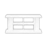 ZooPaul Aquarium Unterschrank Budget 120x40x60cm Weiß Schrank Terrarium massiv