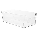 MAGICLULU Transparentes Notizblockhalter Organizer Kasten aus Bruchfestem Kunststoff mit Glatter Oberfläche Wasserfest für Schreibtisch und Büro