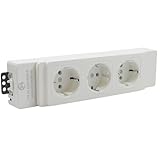 WITTKOWARE Netbox MSF 3-Fach Steckdosenleiste mit GST-18 Anschlüssen, 16A/250V~, weiß