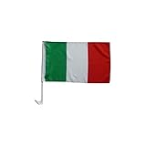 AZ FLAG - Autofahne Italien - 45x30 cm - Italienische Autoflagge 30 x 45 Cm - Auto Flaggen