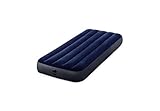 Intex 64756 - Luftmatratze Einzelbett 76 cm Dura-Beam Classic Downy, Aufblasbare Matratze mit Ventil, Geeignet für 1 Person, PVC, Blau, 76x191x25 cm