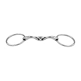 Equine Smile ES0122 Gebiss ErgoBit Wassertrense Doppelt Gebrochen anatomisch geformtes maulfreundliches aus Edelstahl Ringdurchmesser 65 mm / 14 mm (12.5 cm)