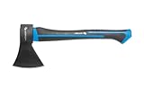 HÖGERT TECHNIK Äxte 600g mit Glasfaserstiel - Universalaxt zum Spalten und Hacken, ergonomischer Rutschfester Griff, gehärtetes Axtblatt 47-55 HRC, Stiel aus HDL-Glasfaser, gefertigt nach DIN 5131