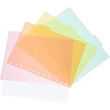 VILLFUL 5 Stück Registerblätter aus Kunststoff B5 mit 11 Löchern Farbige Trennblätter für Ordner Notizblock Loseblatt Langlebig Leuchtende Farben Vielseitig für Büro Schule