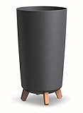 Blumentopf Blumenkübel mit Füßen Pflanzkübel Gracia Slim Rund Übertopf Matt Pflanztopf (Höhe 36,5cm, Anthrazit)