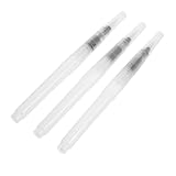 NUOBESTY 3 Stück Refillbare Aquarellpinsel mit Wassertank Leichte Tragbare Wasserfarben Pinselstifte für Kunstbedarf für Reisen und Outdoor malerei Vielseitige Malwerkzeuge für Kreative