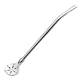Teefilter-Strohhalm, Edelstahl-Trinkfilter-Trinkhalme, tragbarer Strohhalmlöffel, Filtersieb, wiederverwendbar, blumenförmiger Rührlöffel für Kaffee, Restaurants, Milchtee