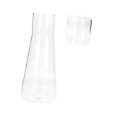 Cabilock 1 Set Transparente Karaffe Für Wasser Und Eistee 900ml Haushaltsglas Wasserkrug Als Tisch Und Nachttischzubehör Stilvolles Getränkebehälter Für Zuhause