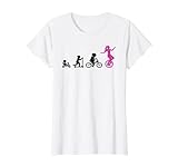 Einradfahrerin Evolution Artisten Zirkus Mädchen Einrad T-Shirt