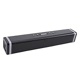 Asixxsix Computer-Lautsprecher, Bluetooth 5.3 PC-Soundbar mit Dynamischem RGB-LED-Licht und Lautstärkeregler, USB-betriebener Plug-and-Play-tragbarer Gaming-Lautsprecher für Desktop