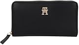 Tommy Hilfiger Damen Geldbörse Logotape mit Reißverschluss, Schwarz (Black), Einheitsgröße