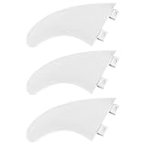 Namvo 3Pcs FCS Surfbrett G5 Flossen Kunststoff Surfbrett Flossen Stil Thruster Set Weiß