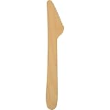 PAPSTAR 18200 Messer, Holz Pure 16,5 cm. EinwegMesser, Holz. Menge: 100 St, Natur, braun