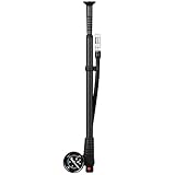 Fahrradpumpe, Stoßdämpferpumpe, Fahrradpumpe mit Manometer, Mini-Fahrradpumpe für Alle Ventile, 120 PSI
